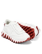 Christian Louboutin Loubishark White Red Lace Up Low kids Sneakers