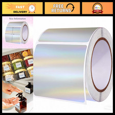 Holographic Thermal Labels 3x3 Inch - Waterproof Rainbow Stickers for DIY Logo,