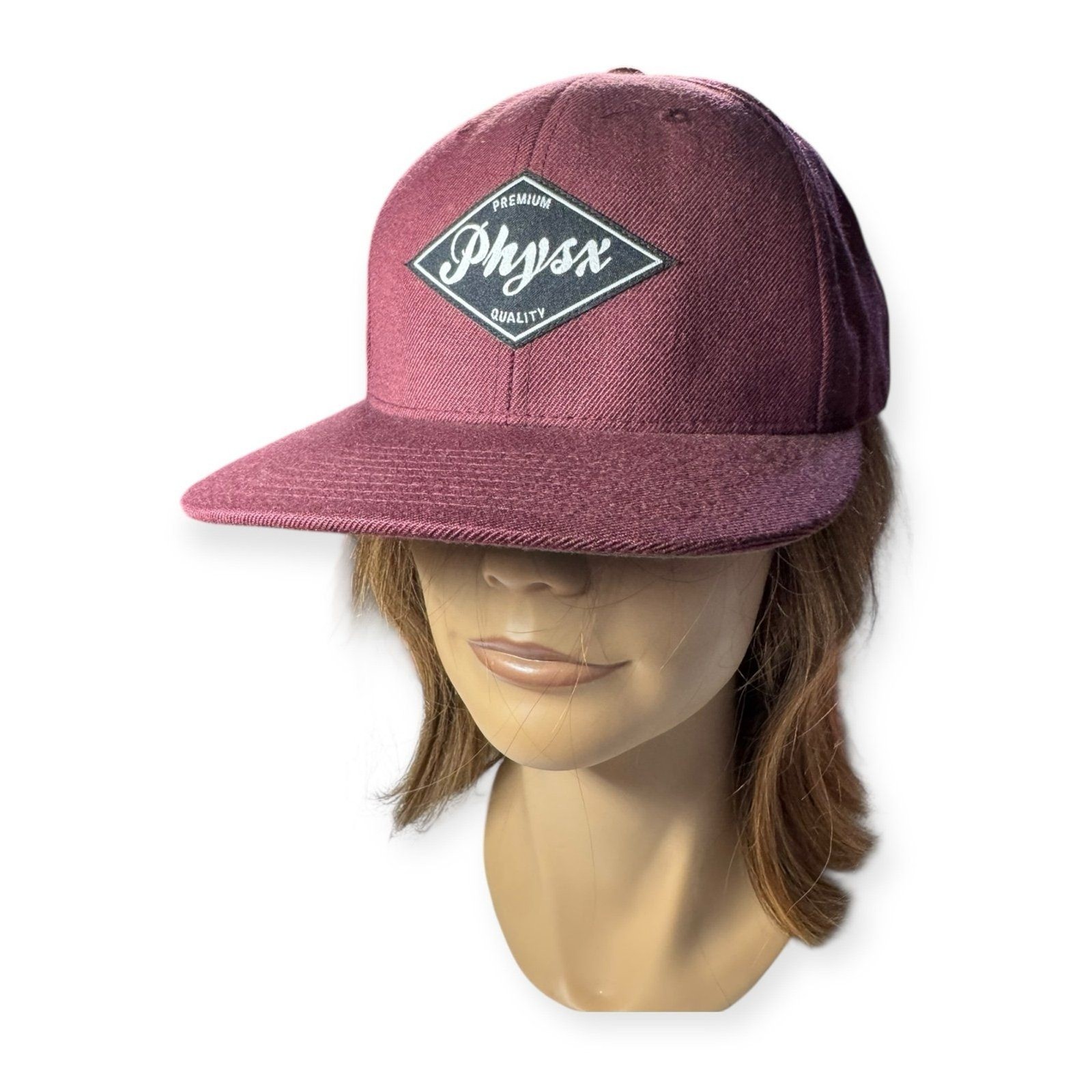 Physx Burgandy Snapback Hat Adjustable Flat Bill … - image 2