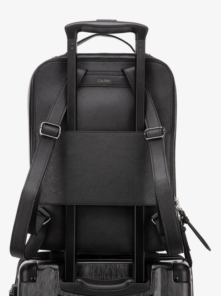CALPAK Kaya 15 inch Laptop Backpack in Gunmetal Black - Image 3 of 4