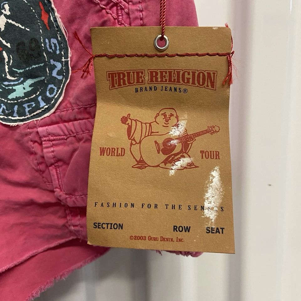 Pantalones Cortos de Surf True Religion Leslie Rosa Carga Popelina Para Mujer Talla 27 Deadstock Nuevos con Etiquetas Foto 4 de 4