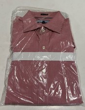 Men  s Tommy Hilfiger Long Sleeve Dress Shirt - M, 16, 32/33 Large, Red Checker