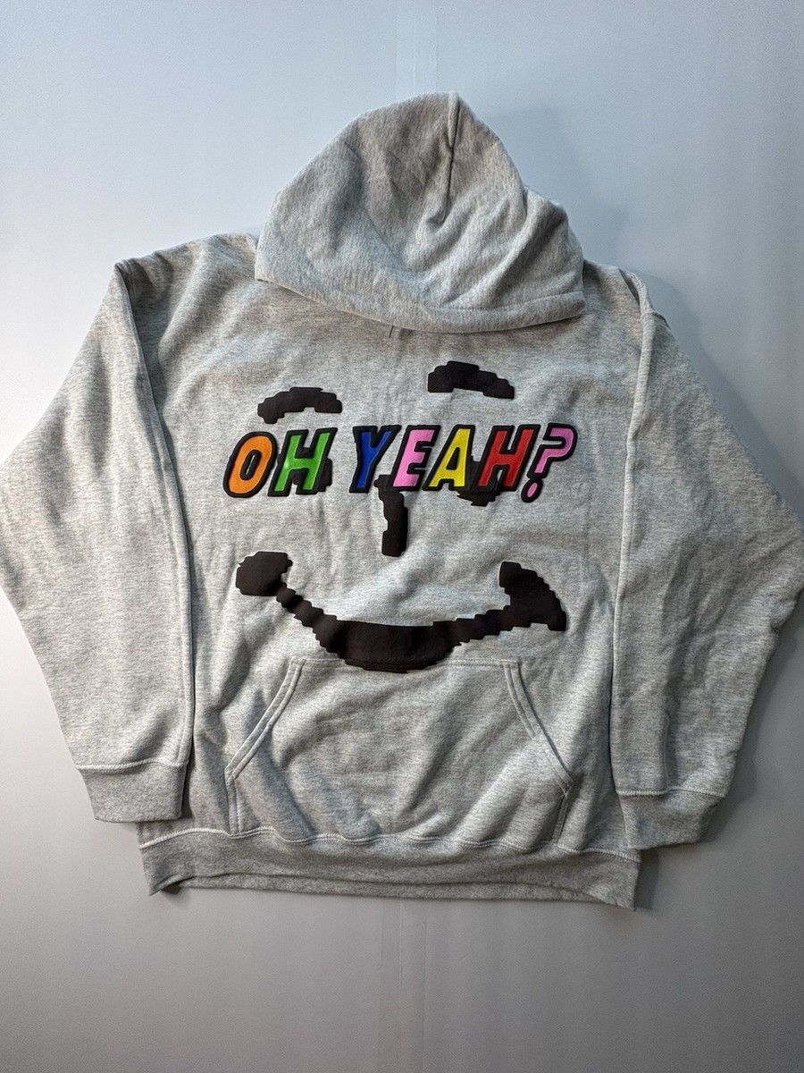 Cactus Plant Flea Market Steve Lacy Oh Yeah? Smiley Graphic Hoodie Gray XL  | eBay