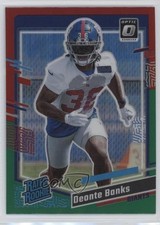 2023 Donruss Rated Rookie Optic Preview Red & Green Prizm Deonte Banks #376 0s55