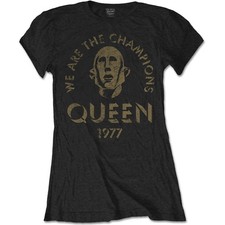 Image of Ladies Queen We Are The Champions Rock Official T-Shirt Womens