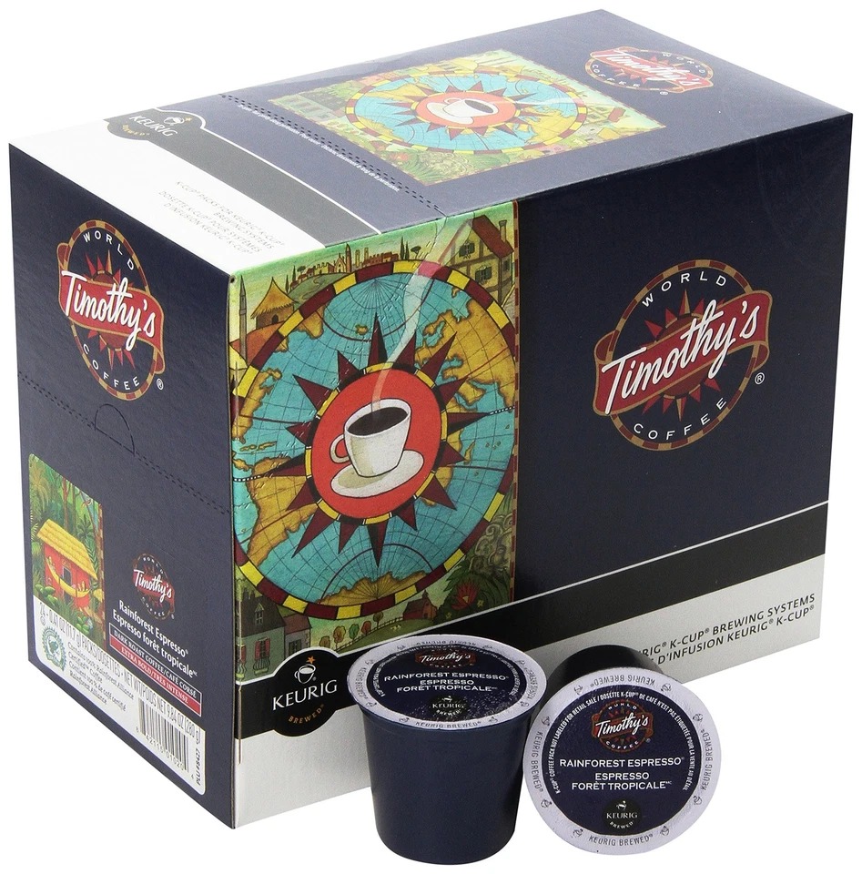 Timothy's World Coffee Rainforest Espresso K-Cup 48 count - Image 2 of 4