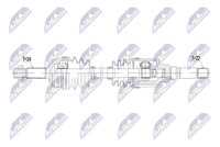NTY Antriebswelle NPW-TY-206 FüR Toyota Aygo PAB40 Peugeot 108 CitroËN C1 2 Vti