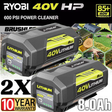 2PACK 8.0Ah Battery 40 Volt for Ryobi 40V Lithium OP40602 Battery with LED NEW