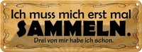 Blechschild 10X27 Cm Ich Muss Mich Erst Mal Sammeln Dekoration Spruch Zitat Deko
