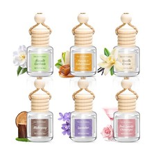 6 Pack Car Air Freshener for Women, Long Lasting Slow-Release Natural Essenti...