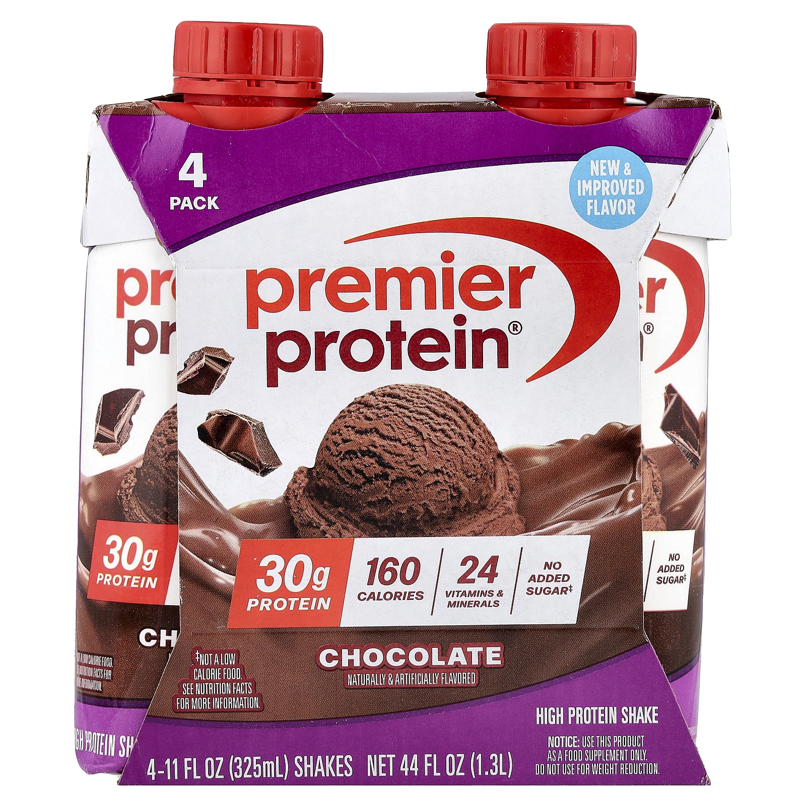 High Protein Shake, Chocolate, 4 Shakes, 11 fl oz (325 ml) Each