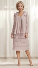 Chaqueta de Vestido de Cóctel de Gasa Talla 6 Rosa Desteñida Suave Rubor Rosa Camafeo MOB