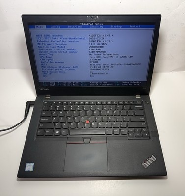 Lenovo Thinkpad T470 14  Laptop Intel i5-7200U 8GB RAM (NO HDD)