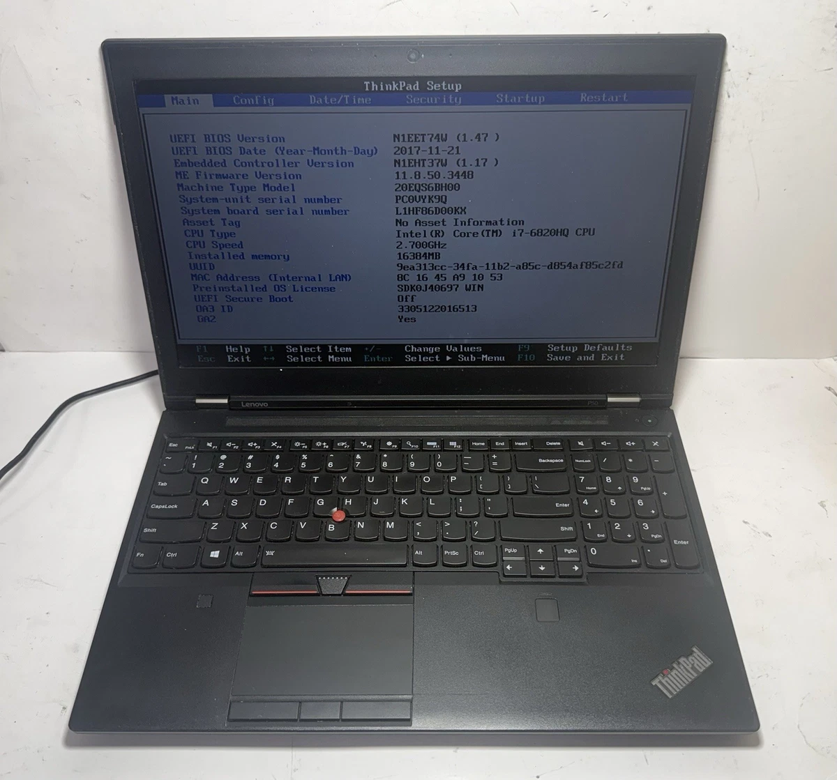 Lenovo Intel Core i7 6th Gen. 16 GB RAM PC Laptops & Netbooks for