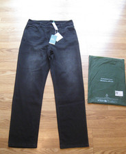 Halara Flex High Waisted Straight Leg Stretch Black Denim Jeans Sz Large NWT