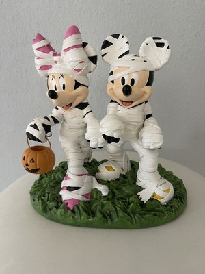 Disney Mickey & Minnie Mouse Mummy Figurine   8.5  Halloween Duo