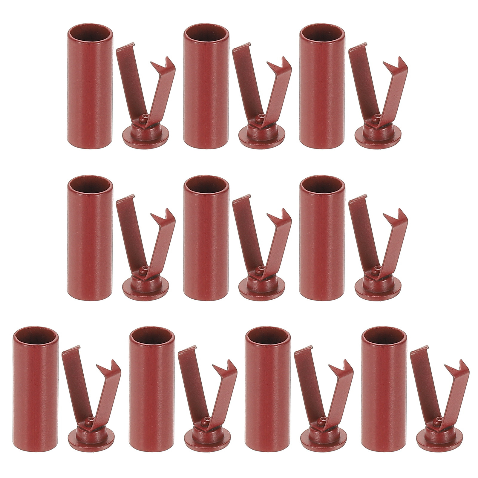 APL Punte per Lacci per Scarpe Confezione da 10 Testa per Lacci in Lega di Metallo Rosso Scuro