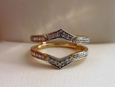 2Ct Round Lab Created Diamond Enhancer Wrap Guard Ring 14K Yellow Gold Plated