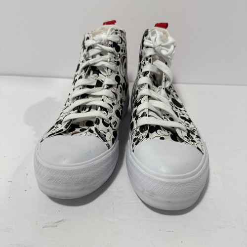 Disney Mickey Mouse High-Top Sneaker, Herren Gr. US 11 Damenschuh schwarz/weiß - Bild 3 von 12