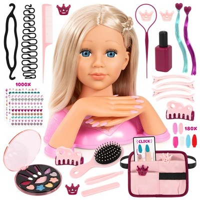 Bayer Design Charlene Magic Nails Styling Head Doll Hair Nail Art 10.5 In Tall
