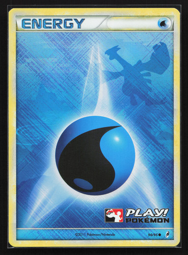 Pokemon Water Energy 90/95 Player Rewards Promo Crosshatch Holo Light Play
