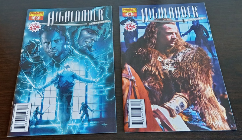 COMIC BOOK LOT-HIGHLANDER #0-2 COMICS-2 DIFFERENT COVERS-FIRST PRINTING-CAVILL