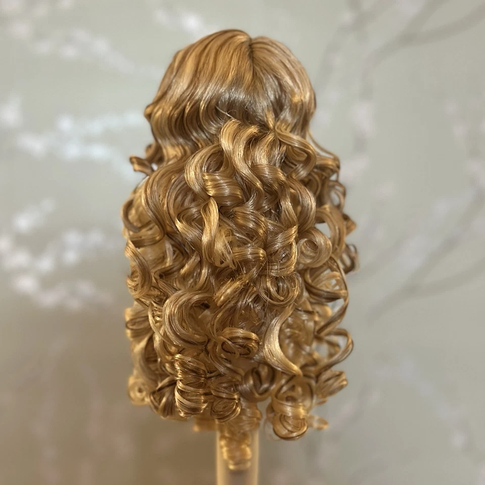 My scene Barbie Doll Head Premium Curly Nylon Reroot Blonde OOAK - Image 4 of 4