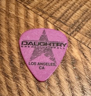 Daughtry Josh Paul Signature Los Angeles Guitar Pick 2012 Break The Spell Tour
