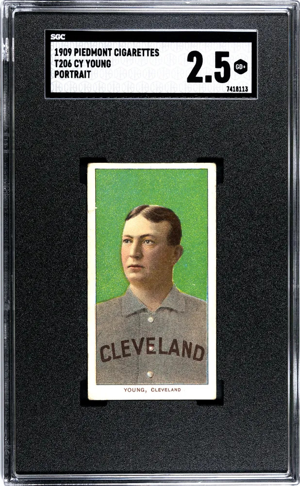 1909 Piedmont Cigarettes (T206) Cy Young Portrait SGC 2.5