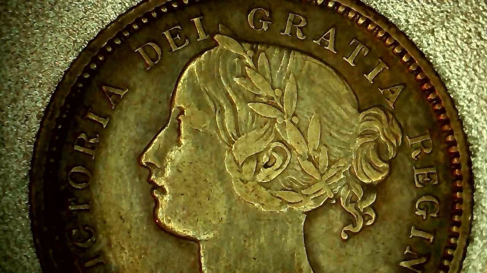 Silver Canada 1870 Victoria 10 cent. Round 0, Very Fine - Image 3 of 4