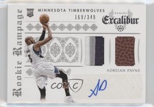 2014 Panini Excalibur Rookie Rampage Duals 169/349 Adreian Payne #24 Auto 0rd2