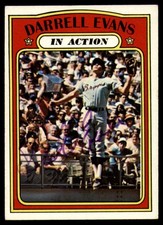 1972 Topps #172 Darrell Evans Signed Auto Autograph Braves IA          ID:163294