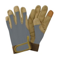 Kent & Stowe Large Comfort Gardening Gloves Grey Protective Breathable Snug-fit