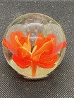 Vintage Flower Glass Paper Weight Orange /red Flower — photo 1