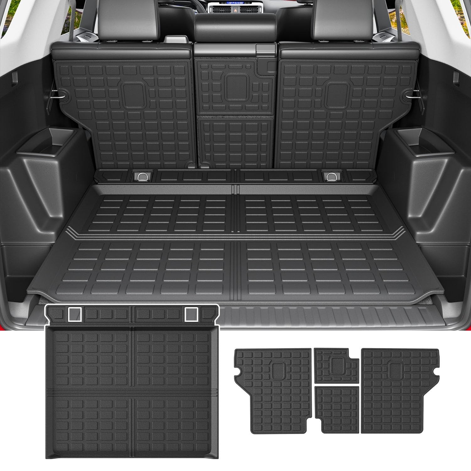 powoq Cargo Mat Compatible with 2010-2024 Toyota 4Runner Back Seat Protector
