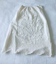 Vintage Half Slip Lace Overlay w Satin Applique Ivory Waist 22 inches Size XS