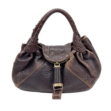 FENDI Spy Brown Leather Shoulder Bag