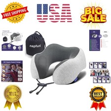 Neck Pillow for Traveling, Upgraded Travel Neck Pillow for Airplane 100 Pure...