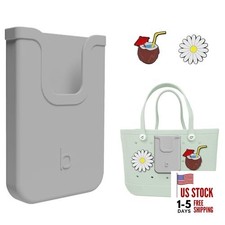 EASYDOG Silicone Phone Holder Compatible with Bogg Bag, Soft Silicone Grey