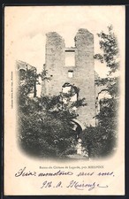 CPA Mirepoix, Ruines du Château de Lagarde
