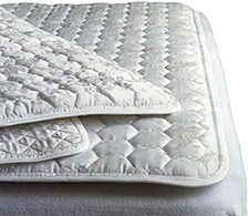 Magnetic Mattress Pad - Quilted Damask Fabric 2" Thick Mega - Full Made in the