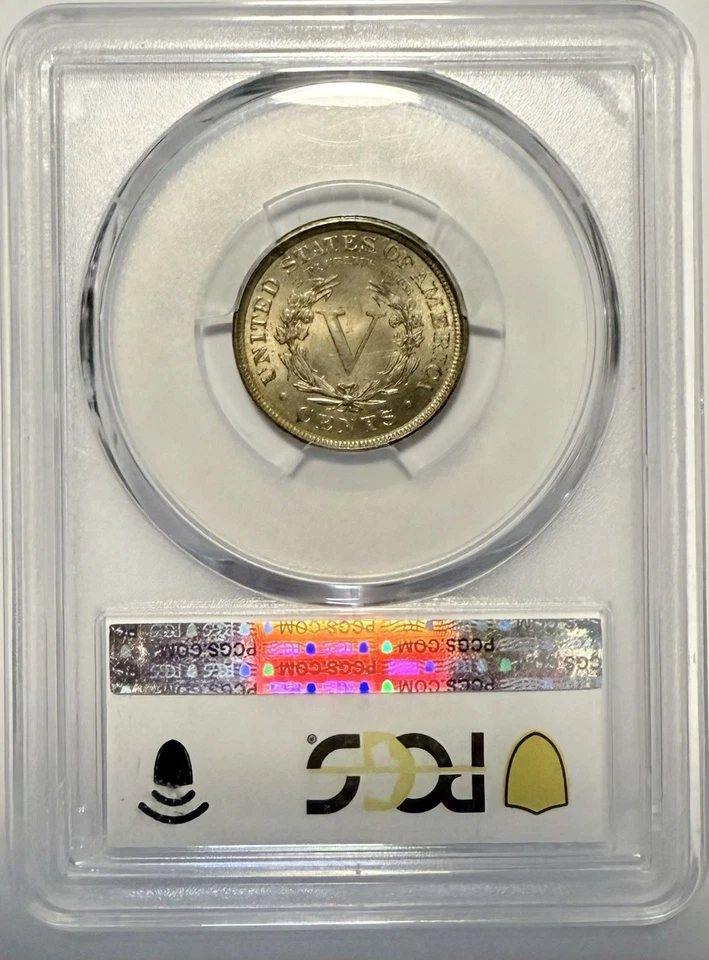 1893 Liberty V Nickel 5c PCGS MS63 ‼️TONS OF MINT LUSTER AND EYE APPEAL‼️ - Image 2 of 2