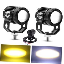 Led Driving Light for Motorcycle, Hi/Low Beam Yellow/White LED Fog Lights for