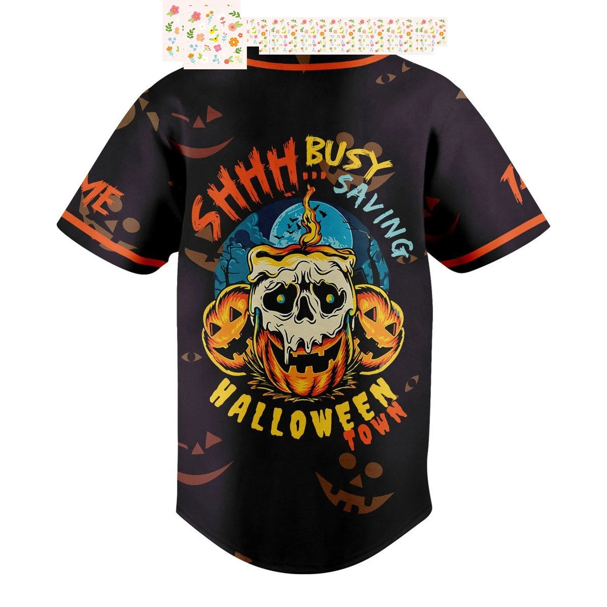 Halloween Town Personalized Baseball Jersey