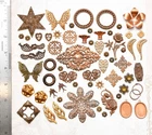100 Years OLD!  Vintage Miriam Haskell Jewelry Brass Stampings Brooch Parts  Lot