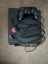 Playstation 4 Slim PS4 Console Tested Fully Working Controller Cables