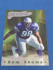1995 Collector's Edge Rookie Roundtable #1 Sam Adams Seattle FOOTBALL Card 8L. rookie card picture