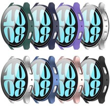 For Samsung Galaxy Watch6 40MM/44MM PC Tempered Film Protective Watch Case