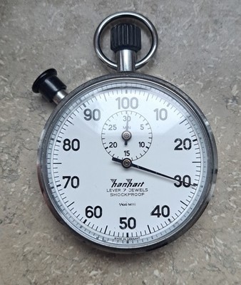 Hanhart Vintage Mechanical Stopwatch 7 Jewels Shockproof Antimagnetic   Working