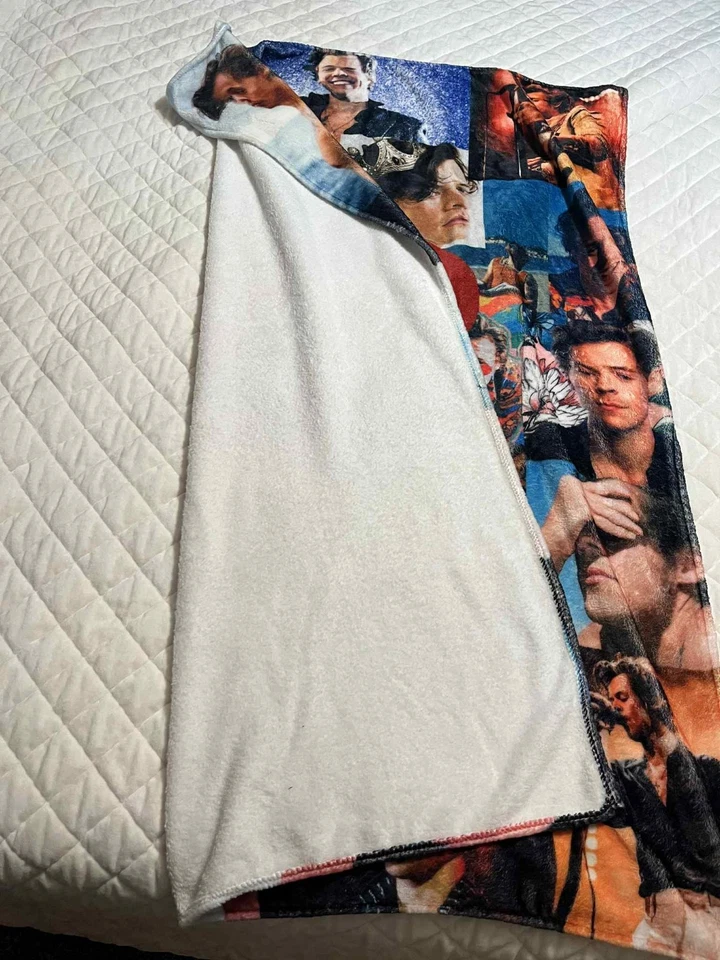 Harry Styles Blanket 40×50 Plush One Direction Boy Band  - Image 3 of 3
